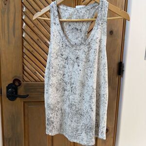 Lululemon (M) Love Tank Top gray/white paint spatter